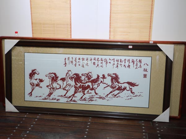 朱砂畫--八駿圖